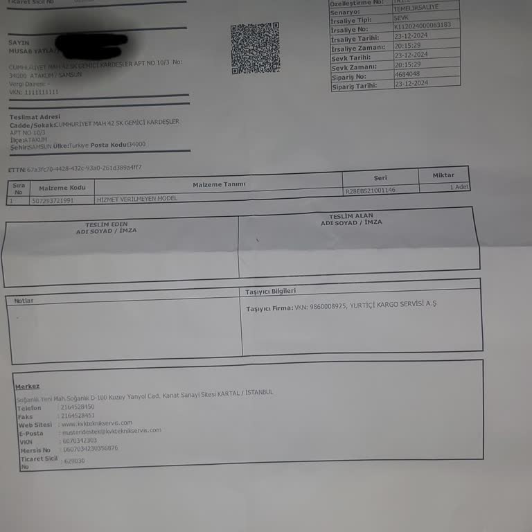 Garanti Kapsamında Hizmet Alamama Sorunu