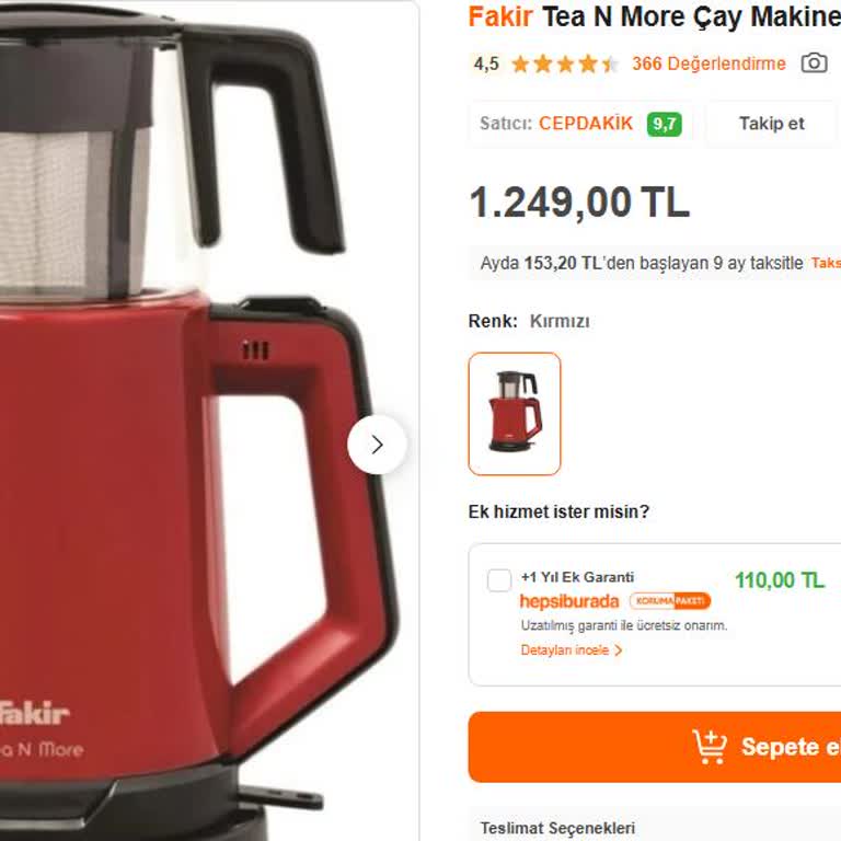 Fakir Çay Makinesi Hayal Kırıklığı