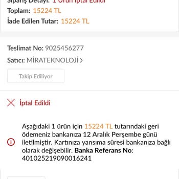 Yanıltıcı Satış Ve Sipariş İptali