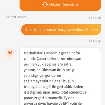 Yanıltıcı Satış Ve Sipariş İptali