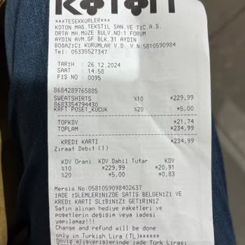 Koton Mağazalarında Aşırı Poşet Ücreti