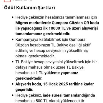 Qumpara'nın Hediye Kazandıran Kampanyasında Şart Değişikliği