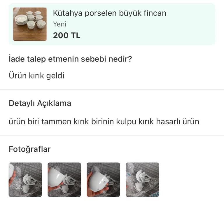 PTT Kargo İle Kırık Ürün Sorunu