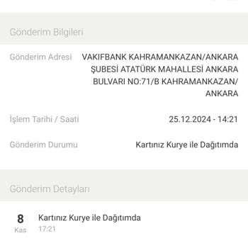 VakıfBank Kredi Kartı Teslimat Sorunu Ve Kaçırılan Kampanya Fırsatı