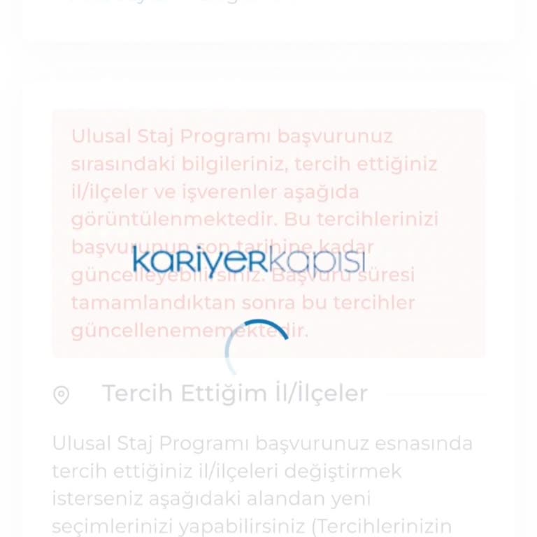 Staj Başvurusunda Sistemsel Sorun Ve Mağduriyet