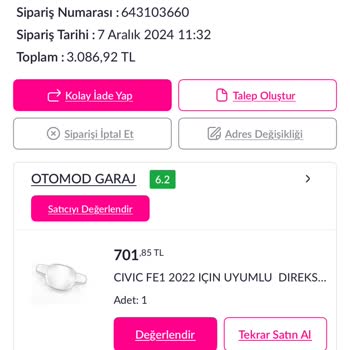 İade Edilen Ürün İçin Red Yanıtı Ve İlgisizlik