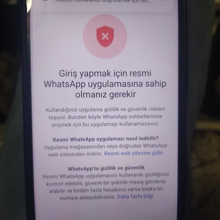 WhatsApp Giriş Sorunu