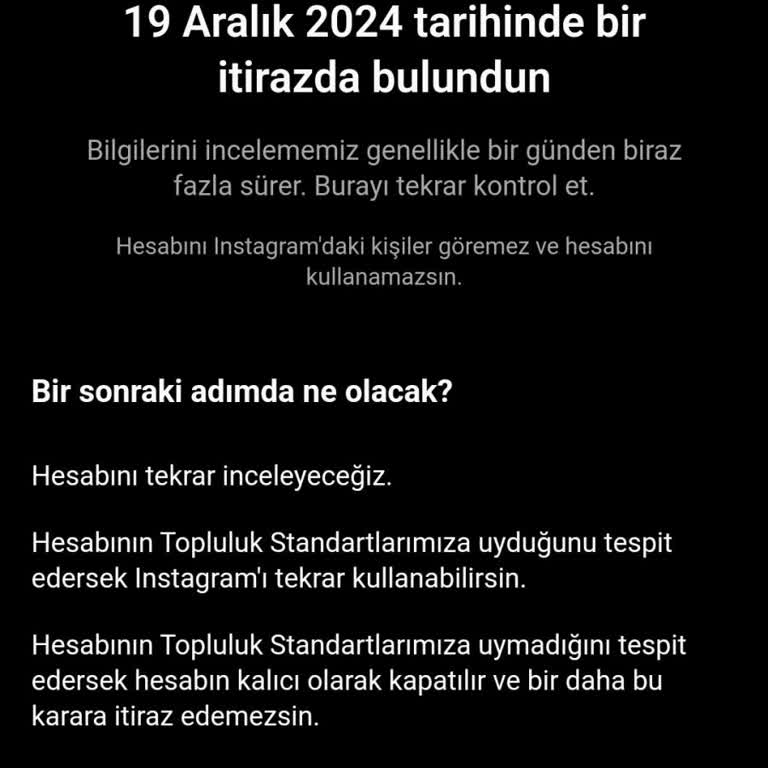 Instagram Hesabım Haksız Yere Askıya Alındı