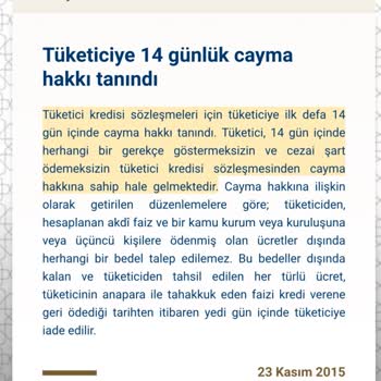 Akbank Tüketici Kredisi Cayma Hakkı Sorunu