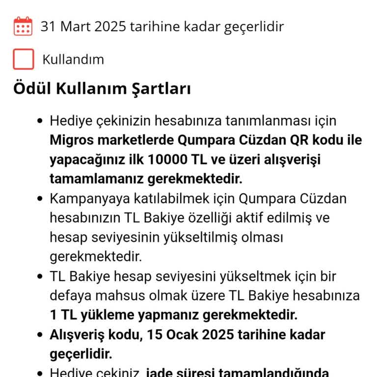 Migros Yılbaşı Kampanyasında Hayal Kırıklığı