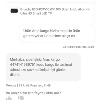 Televizyon Teslimatında Yaşanan Sorunlar Ve İade Süreci