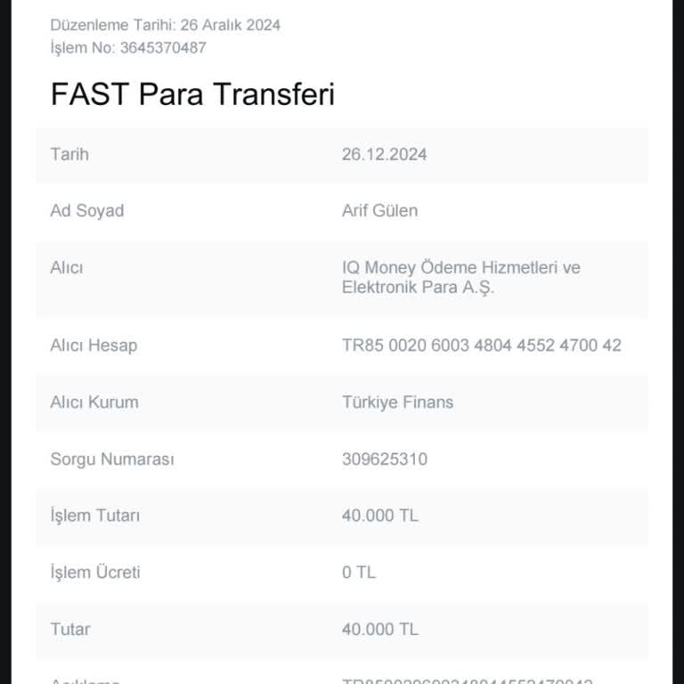 Onaysız 40 Bin Lira Transferi Şoku