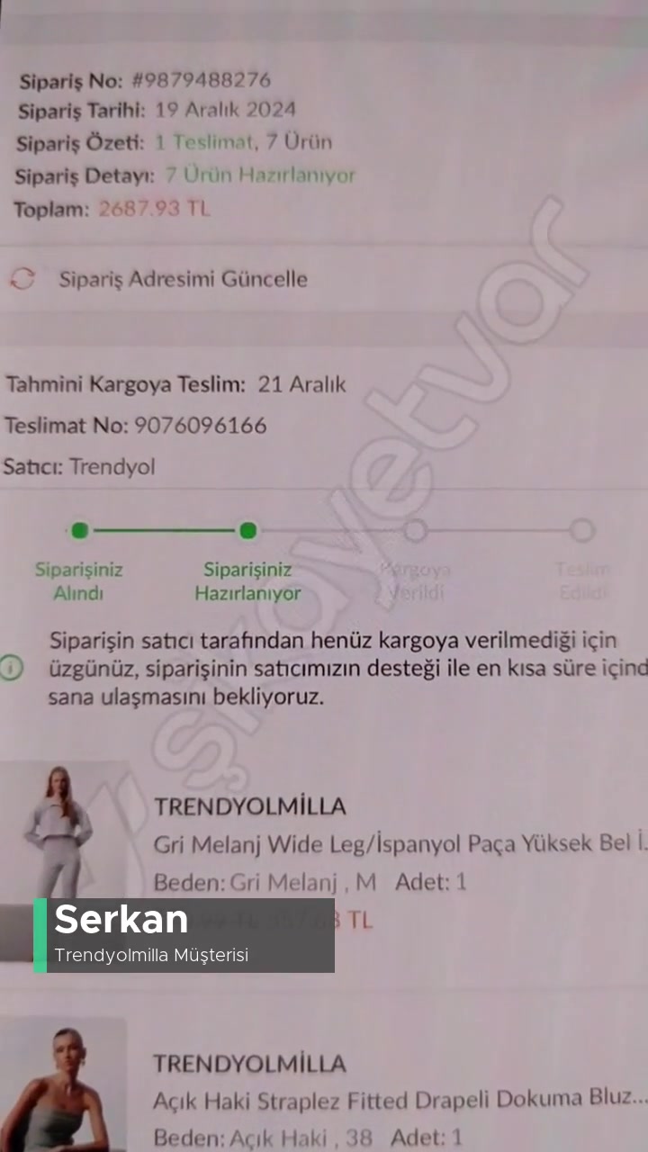 Trendyolmilla Ürünlerimi Göndermiyor, Ödeme Günü Üzerinden 7 Gün Geçti! videonun kapak resmi