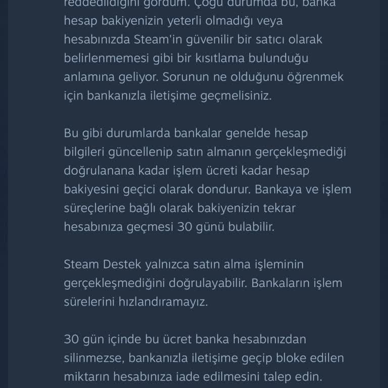 Steam Üzerinden Yanlışlıkla Alınan Ürünün İadesinde Sorun Yaşıyorum