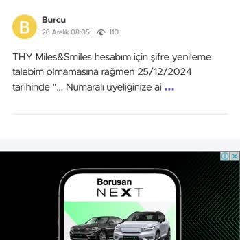 Miles&Smiles Hesabımda Güvenlik Sorunu