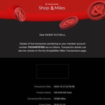 Miles&Smiles Hesabımda Güvenlik Sorunu