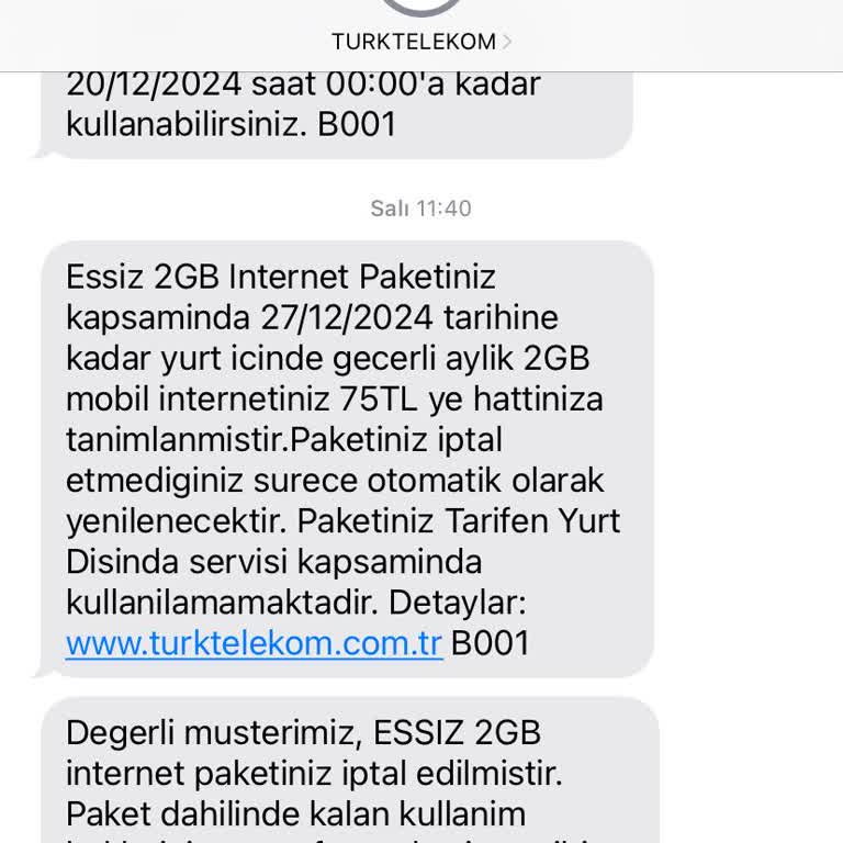 Tekrar Tanımlanan Ek Paket Sorunu