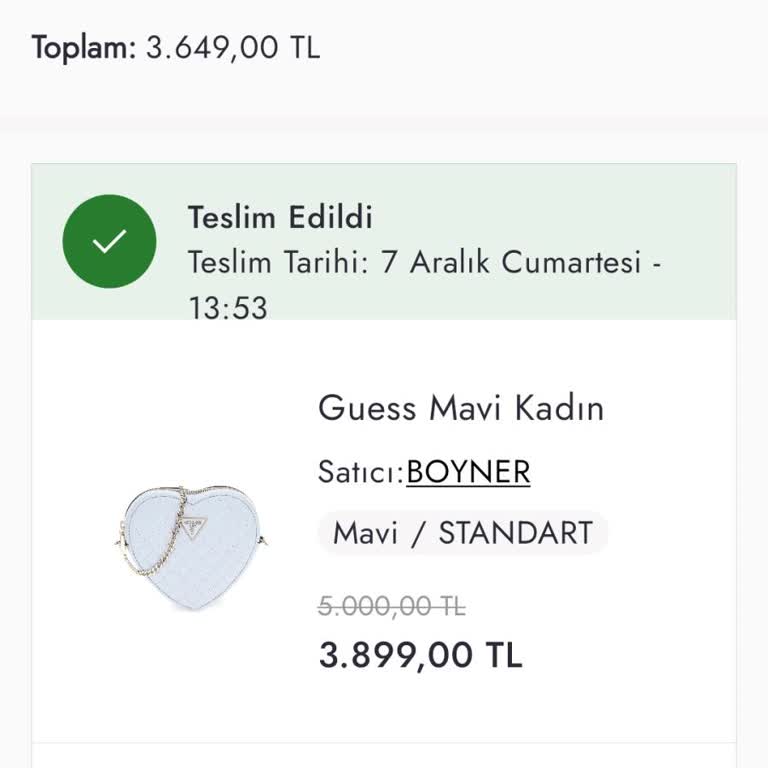 Boyner'den Alınan Guess Çanta İçin Eksik Ve İlgisiz Hizmet