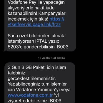 Vodafone'un Öğrenci Dostu Olmayan Paket Seçenekleri