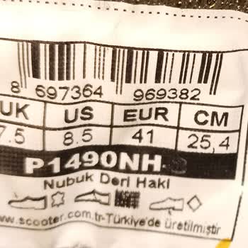 Scooter Ayakkabı Yanlış Numara Sorunu Ve Etiket Sorunu!