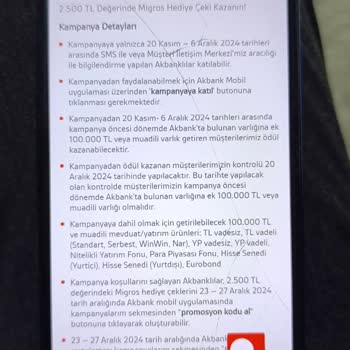 Akbank Kampanya Ödülü Mağduriyeti