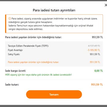 İade Edilmeyen Ürün Ücreti Mağduriyeti