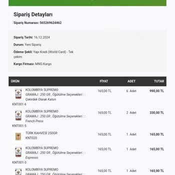 MNG Kargo'da Kaybolan Kahve: Ürün Teslim Edilmiyor, İade Reddediliyor