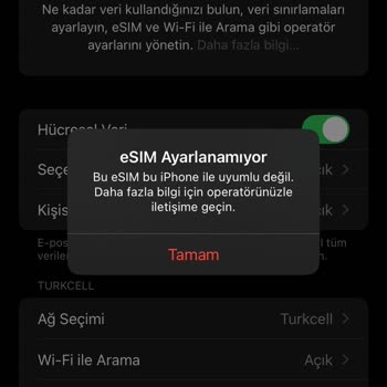 Turkcell E-sim Aktivasyon Sorunu Ve Müşteri Hizmetleri Desteği Eksikliği