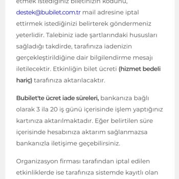 Bilet İptali Konusunda Yanıltıcı Bilgilendirme