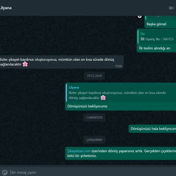 Lilyana.com'dan Sipariş Ettiğim Çiçekler Hayal Kırıklığı Yarattı