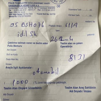 Yanlış Park Nedeniyle Haksız Çekilen Araç Ve İade Talebi