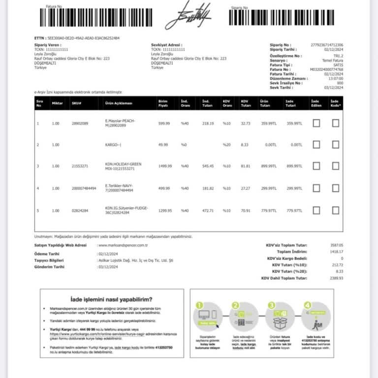 Eksik İade Ve Yanıltıcı İletişim Sorunu