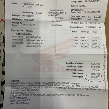 Honda Servisinde Uzayan Parça Bekleyişi Ve Çözümsüzlük