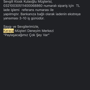 İade Ücreti Sorunu Ve Müşteri Hizmetleri İlgisizliği