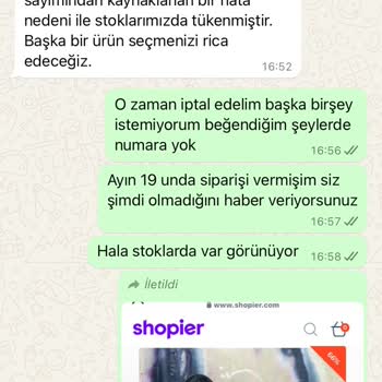 Stokta Olmayan Ürün İçin İade Seçeneği Sunulmuyor
