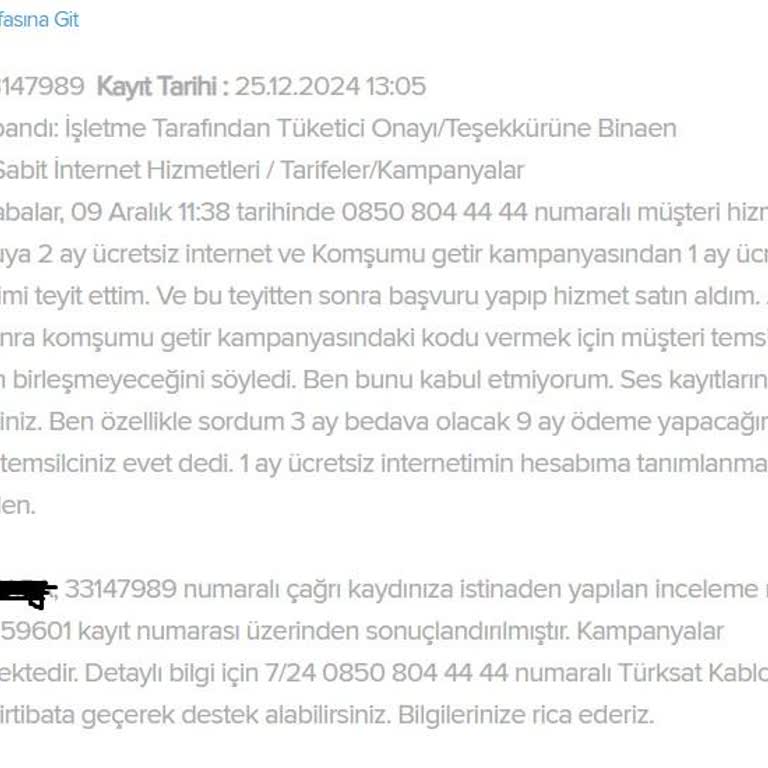 Yanıltıcı Kampanya Bilgisi Ve Müşteri Hizmetleri Sorunu