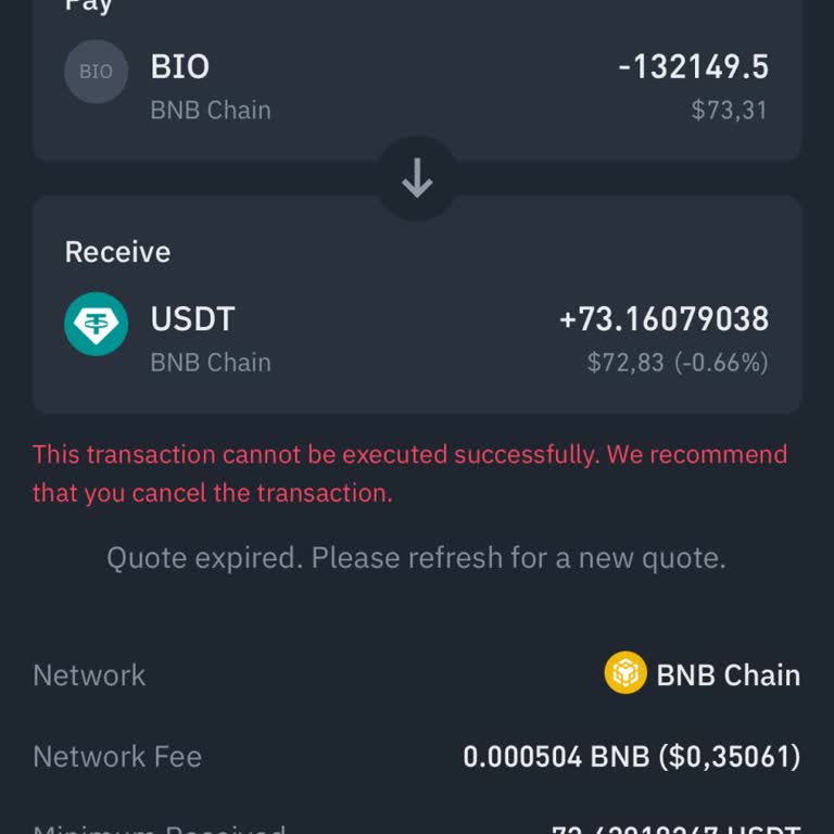 Binance Cüzdanında Bio Coin Satış Sorunu