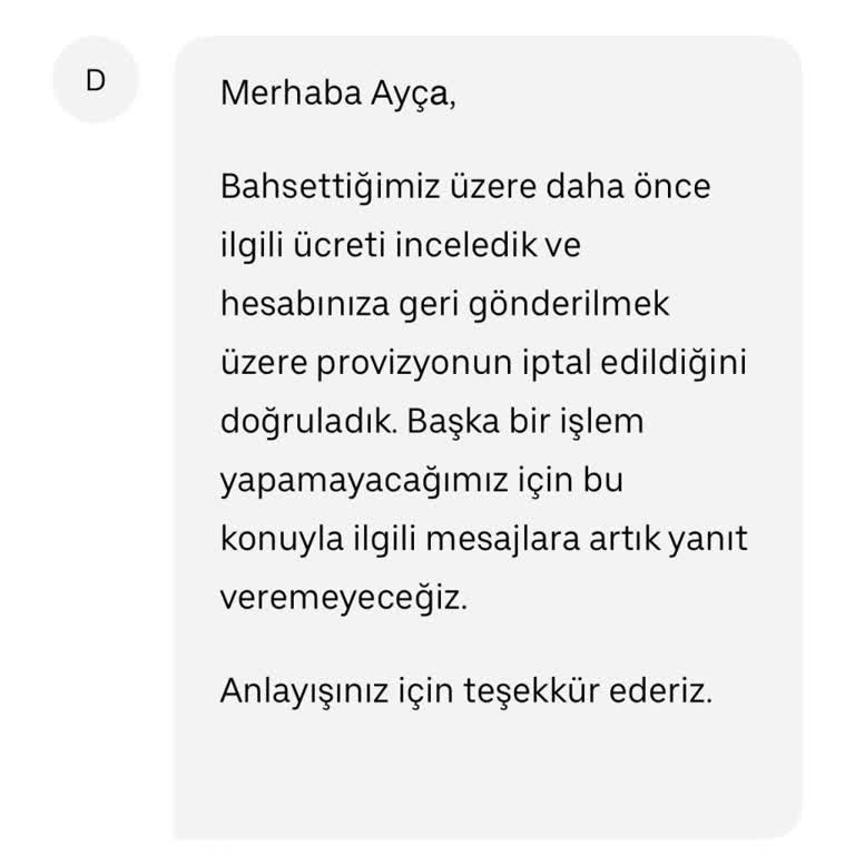 Uber'de Yaşanan Hatalı Ücretlendirme Ve Yetersiz Müşteri Hizmetleri