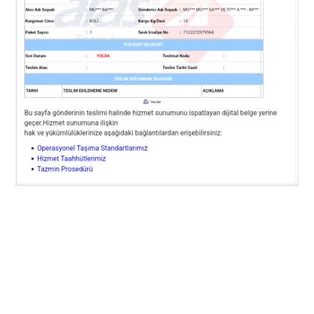 Kargo Teslimatında Gecikme Ve İletişim Sorunu