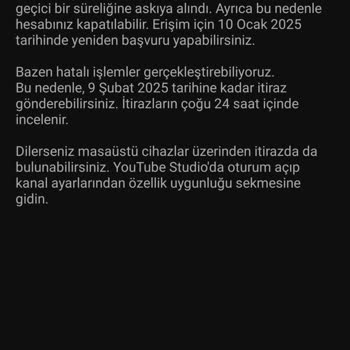 Youtube Hesabımda Haksız İhlal Sorunu