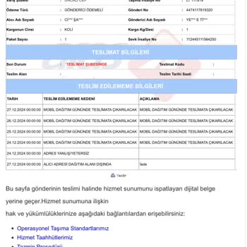 Aras Kargo'nun Teslimat Sorunu Ve Yanıltıcı Beyanı