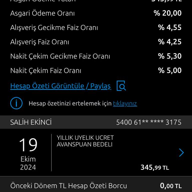 Yapı Kredi Kartı Üyelik Ücreti İptali Talebi