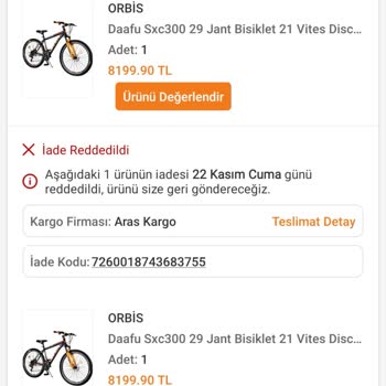 Kusurlu Bisiklet Ve İlgisiz Hizmet