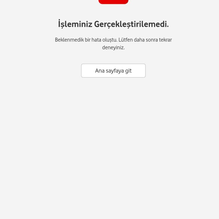 Vodafone İade Talebinde Sürekli Hata Alıyorum