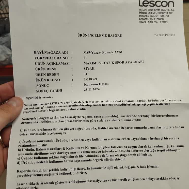 Lescon Mağazasının Garanti Kapsamındaki Sorunları