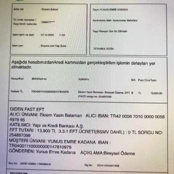 Havale Sorunu: Yapı Kredi'de Kayıp Para