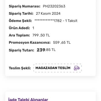 Ürün Teslim Edilmedi, Yanıltıcı İade Süreci