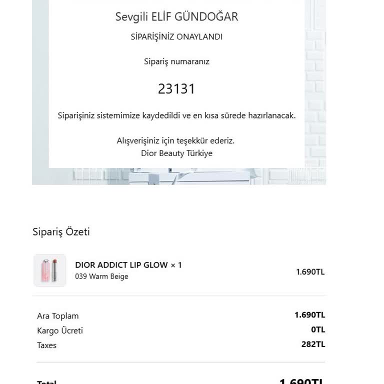 Dior Alışverişimde Kargo Gecikmesi Ve İletişim Sorunu