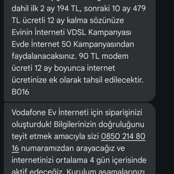 Vodafone İndirim Sözü Yerine Getirilmedi