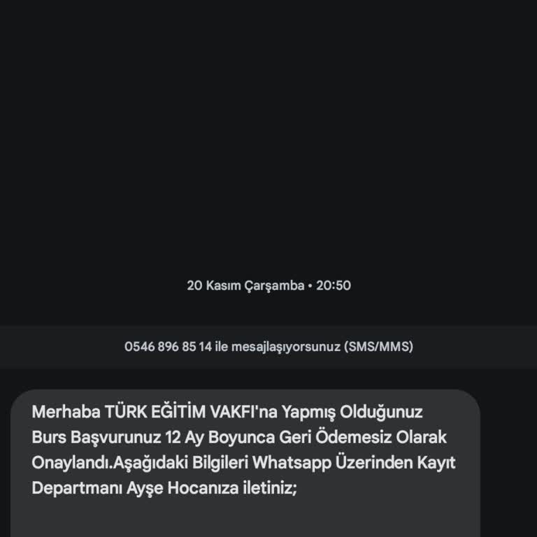 Burs Ödemesi Gecikmesi Hakkında Bilgilendirme Talebi